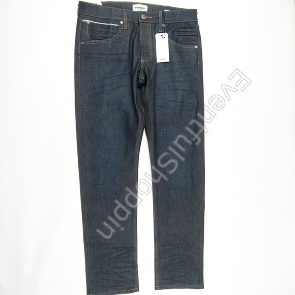 Wrangler Distressed Raw Slim Taper Stretch Jeans - Picture 4 of 5